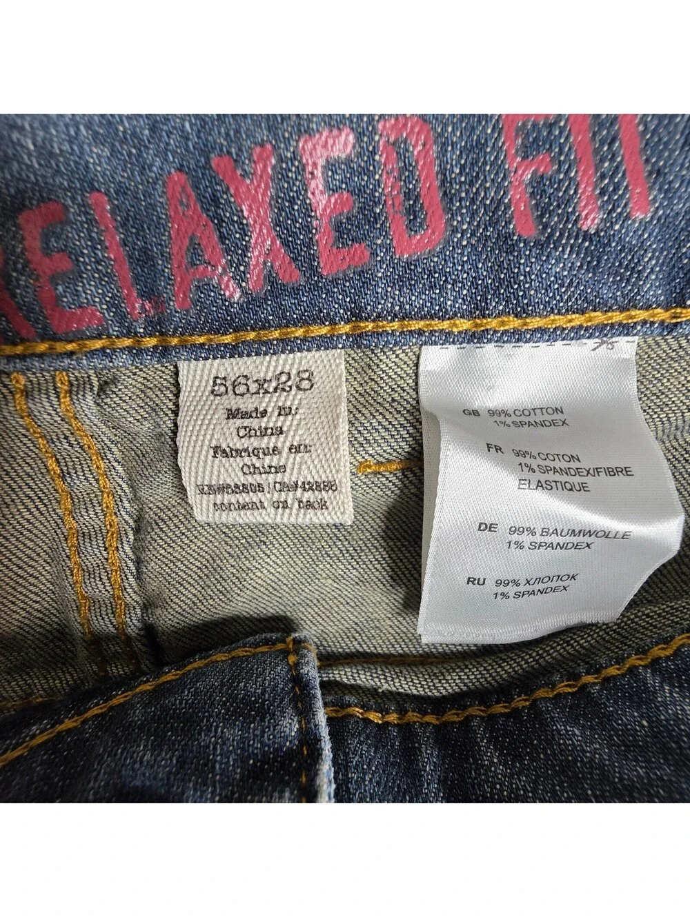 True Nation Relaxed Jeans Men’s Big and Tall Sz 56x28